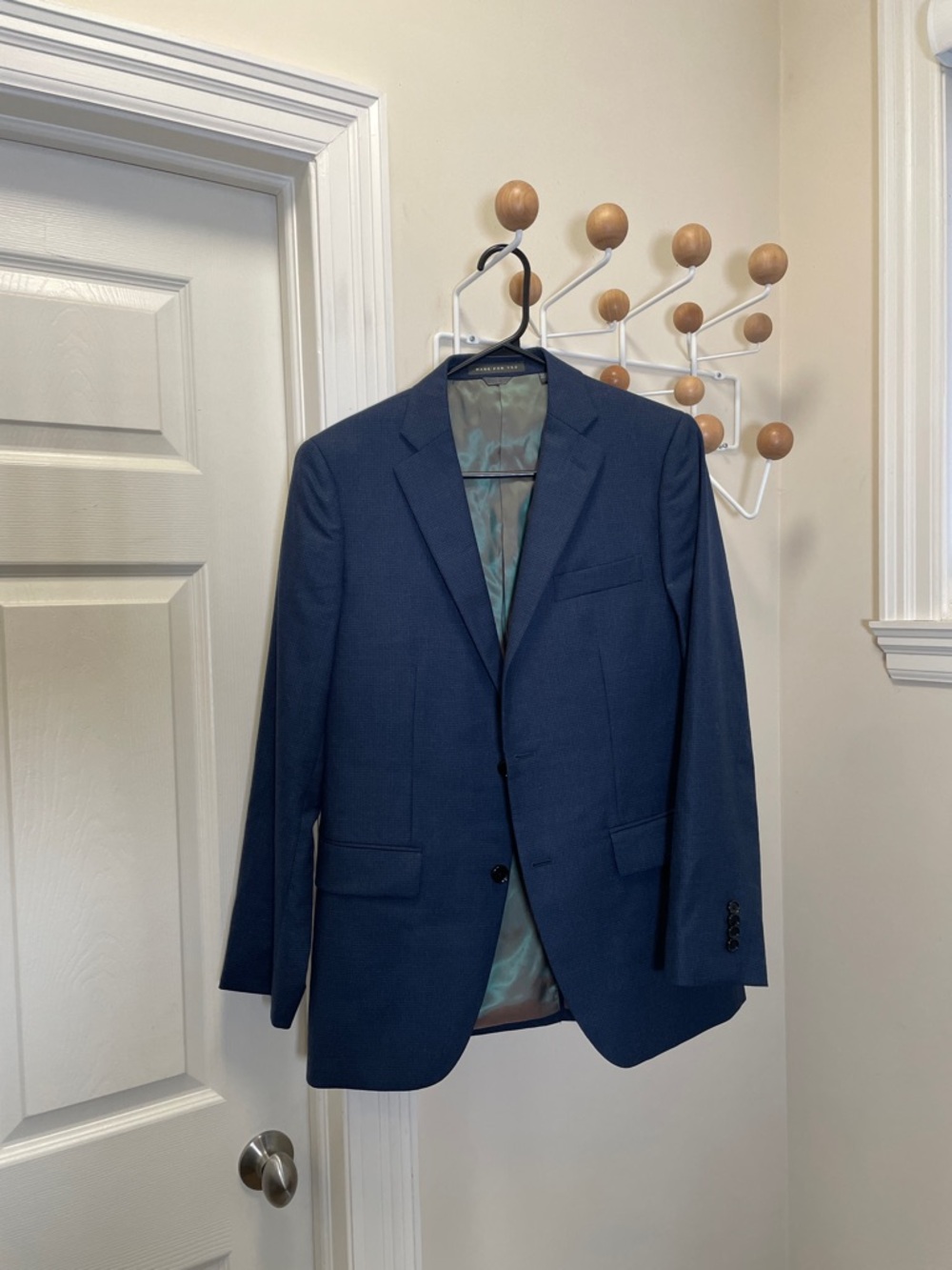 Indochino - Classic 100% Wool Blazer Jacket - Blue - 42